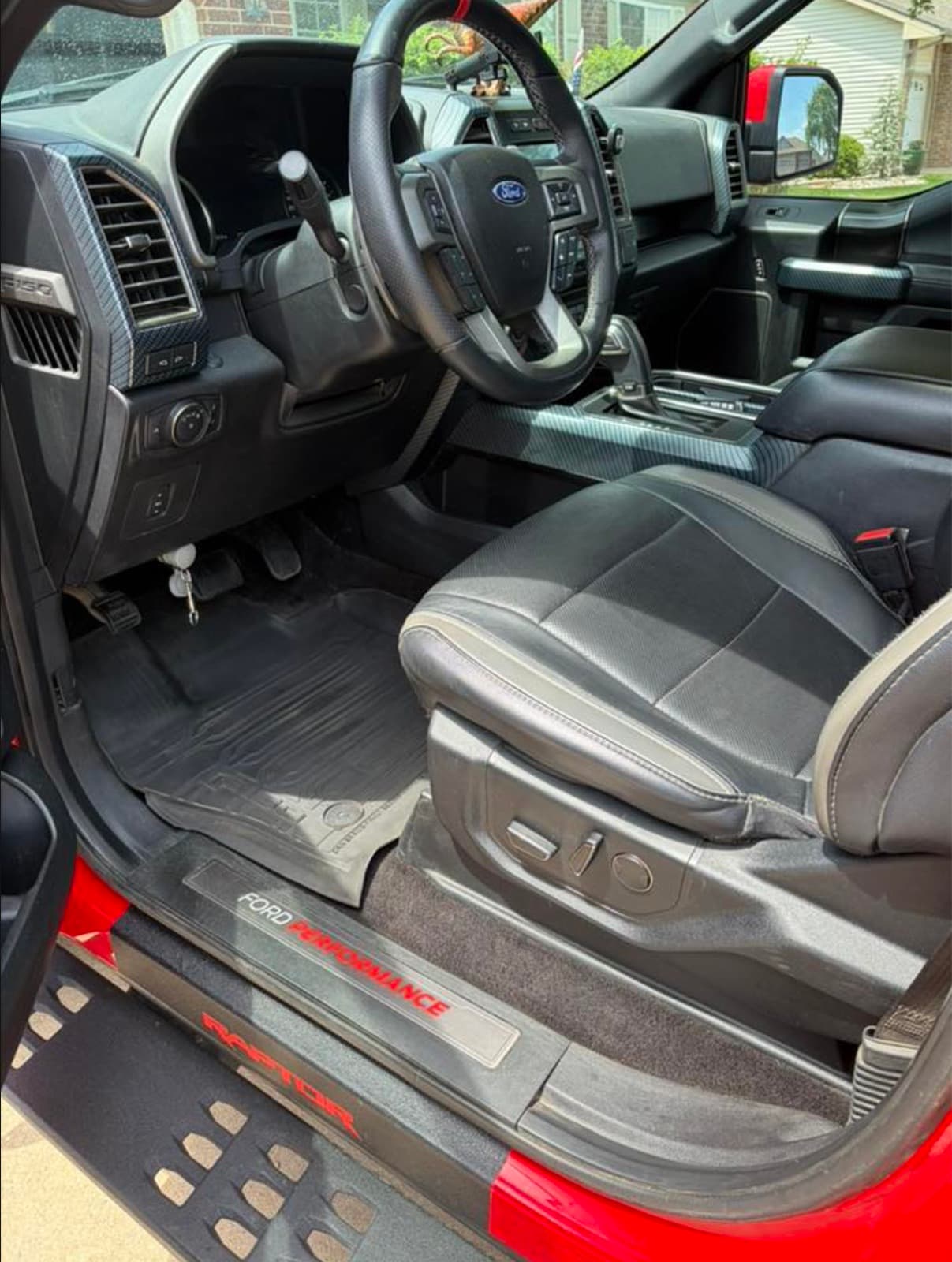 Ford Raptor interior after detail with floor mat down